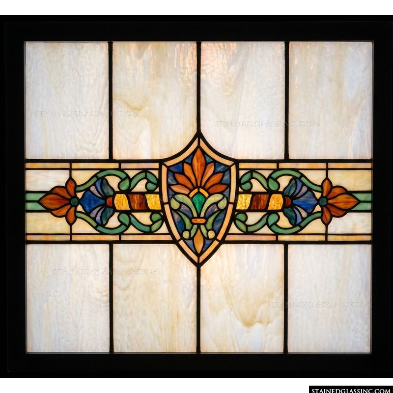 Heraldic Shield with Floral Motifs