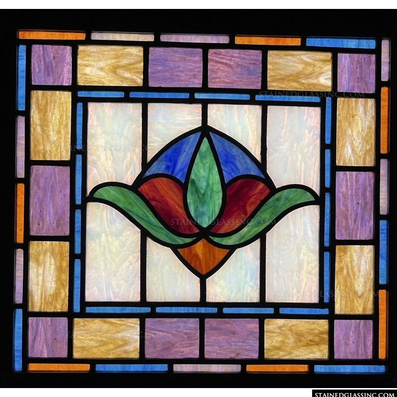 Abstract Floral Medallion in Jewel Tones