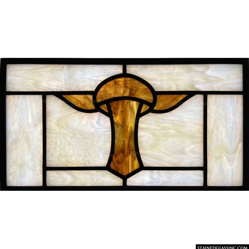 Amber Mushroom in Rectilinear Frame