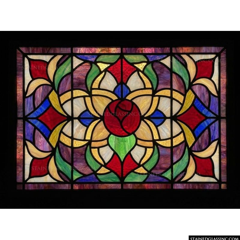 Central Rose with Floral Symmetry