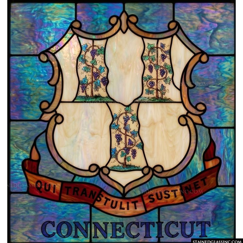 Connecticut State Seal with Grapevines