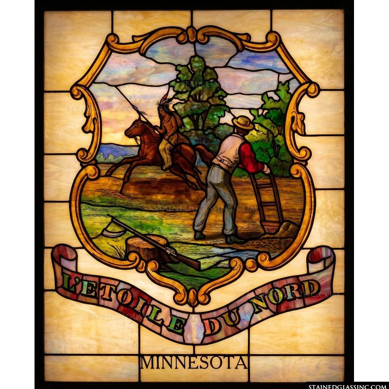 Minnesota State Seal in Luminous Design