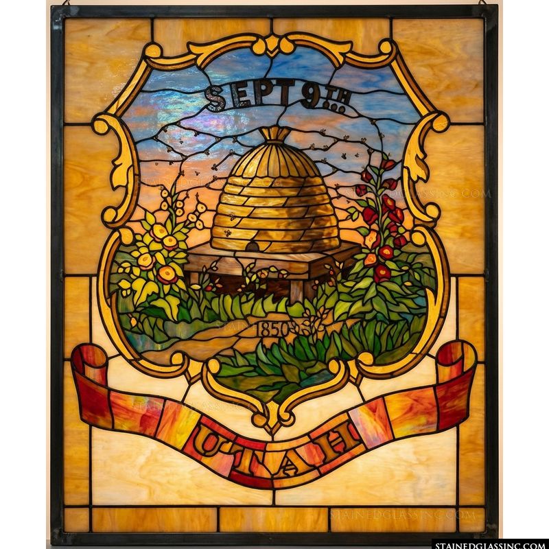 Utah State Emblem with Beehive