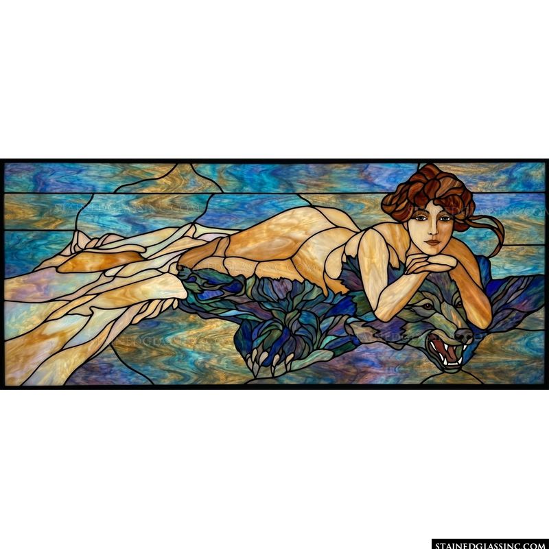 Woman Reclining with Bear Skin