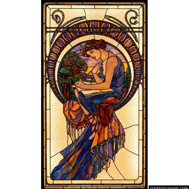 Muse Writing in a Luminous Landscape