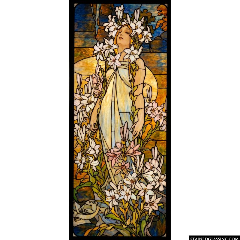 Maiden Amidst Easter Lilies