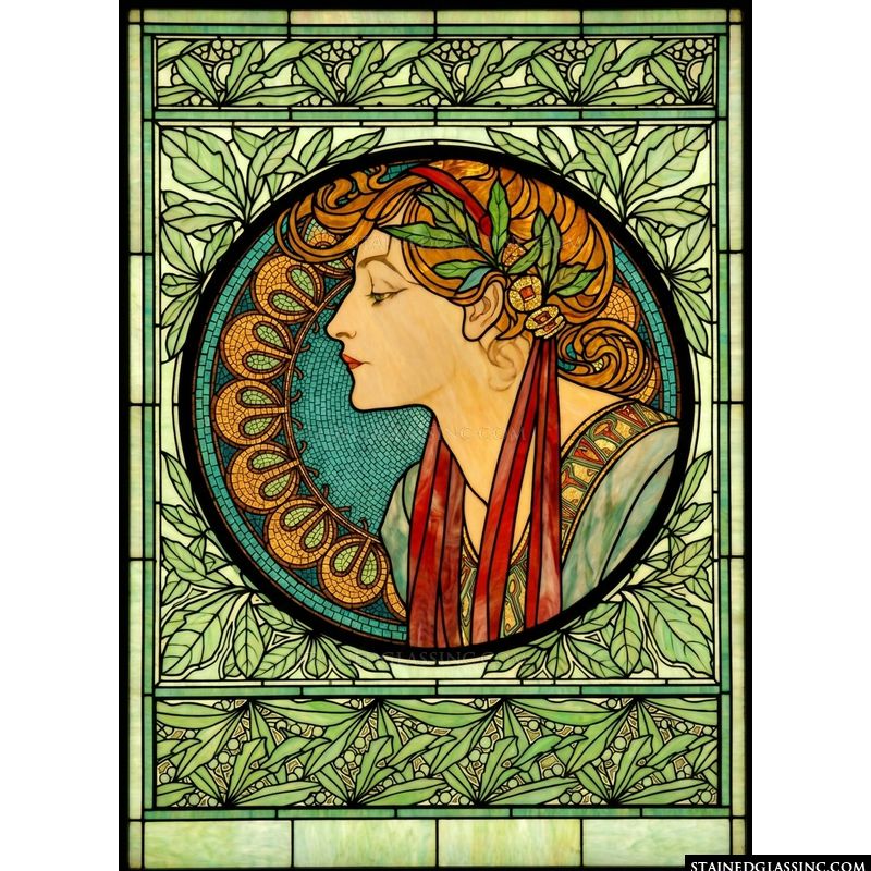 Art Nouveau Profile of a Muse