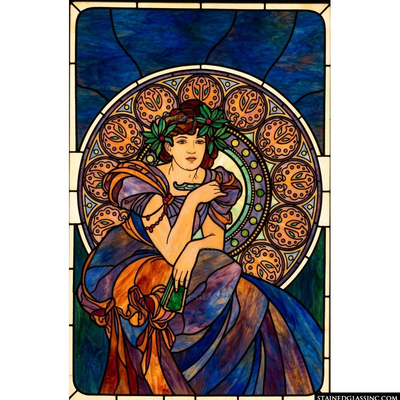 Elegant Muse in Art Nouveau Circle