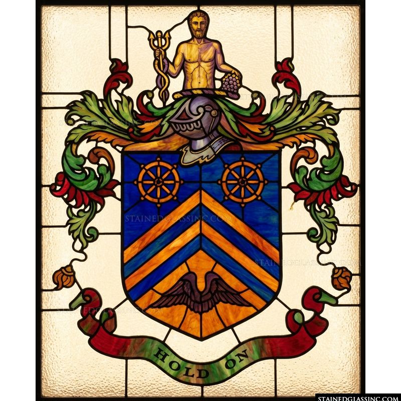 Heraldic Coat of Arms with Winged Crest