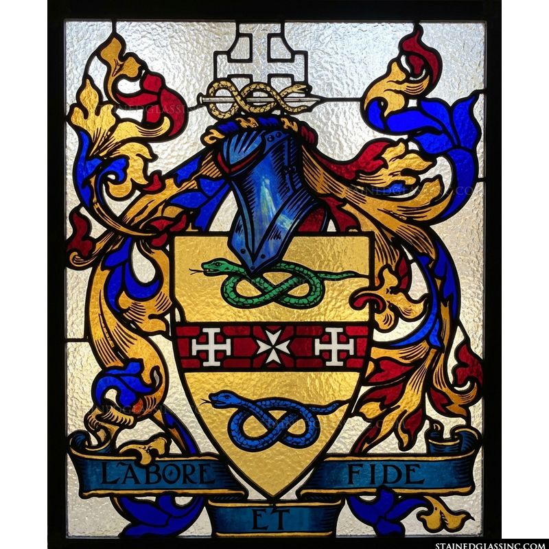 Heraldic Coat of Arms with Latin Motto