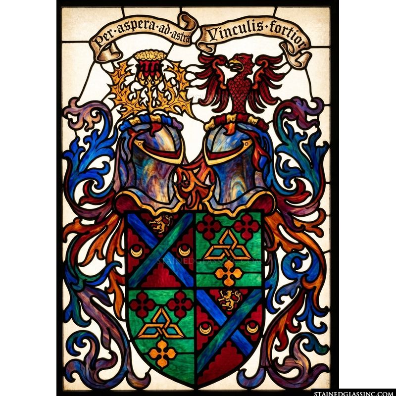 Heraldic Coat of Arms with Latin Motto