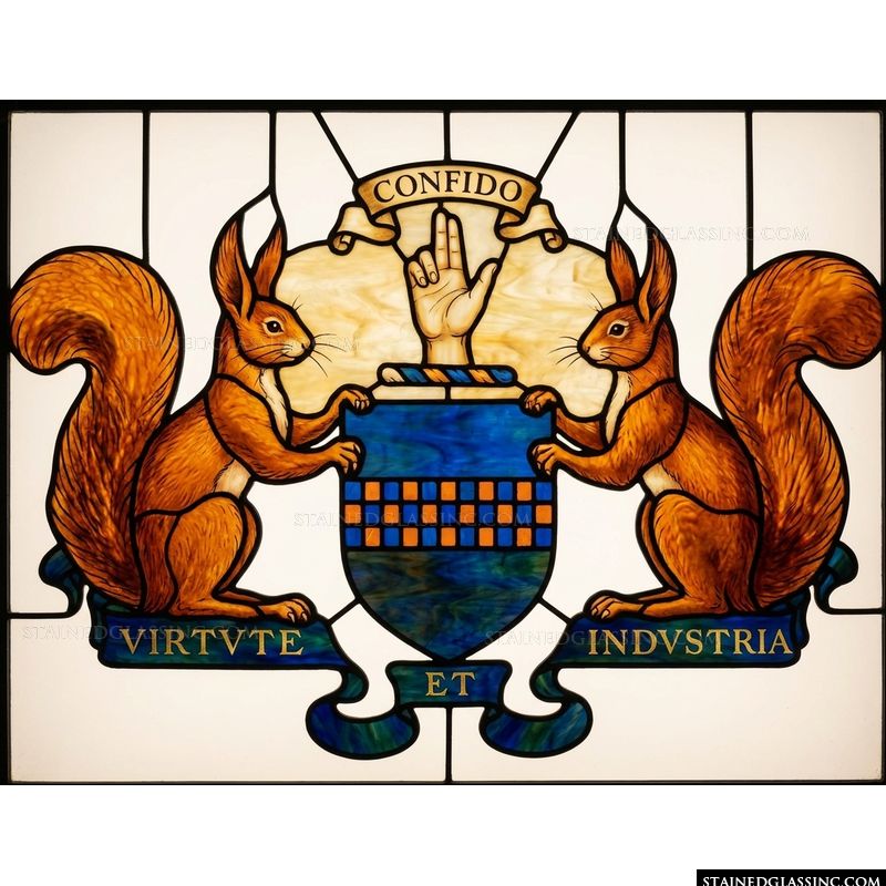 Squirrel Heraldic Crest with 