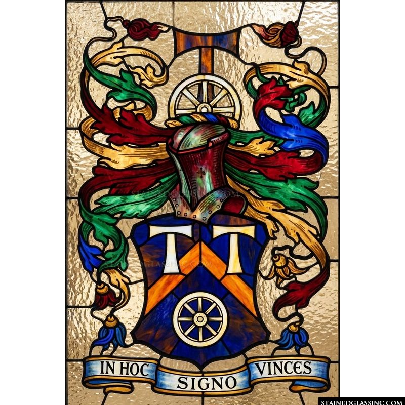 Heraldic Coat of Arms with In Hoc Signo Vinces