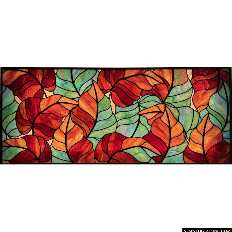 Autumn Foliage in Crimson and Amber