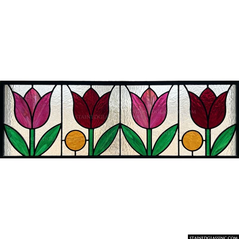 Tulip Quartet in Crimson and Pink