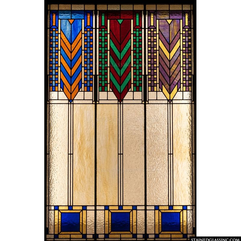 Prairie School Vertical Chevron