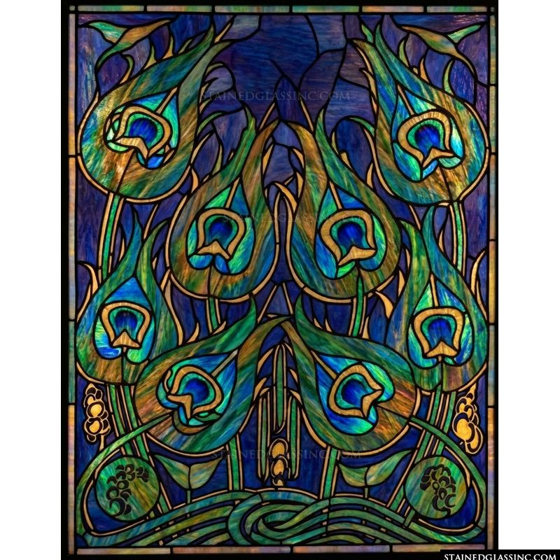 Peacock Feather Art Nouveau
