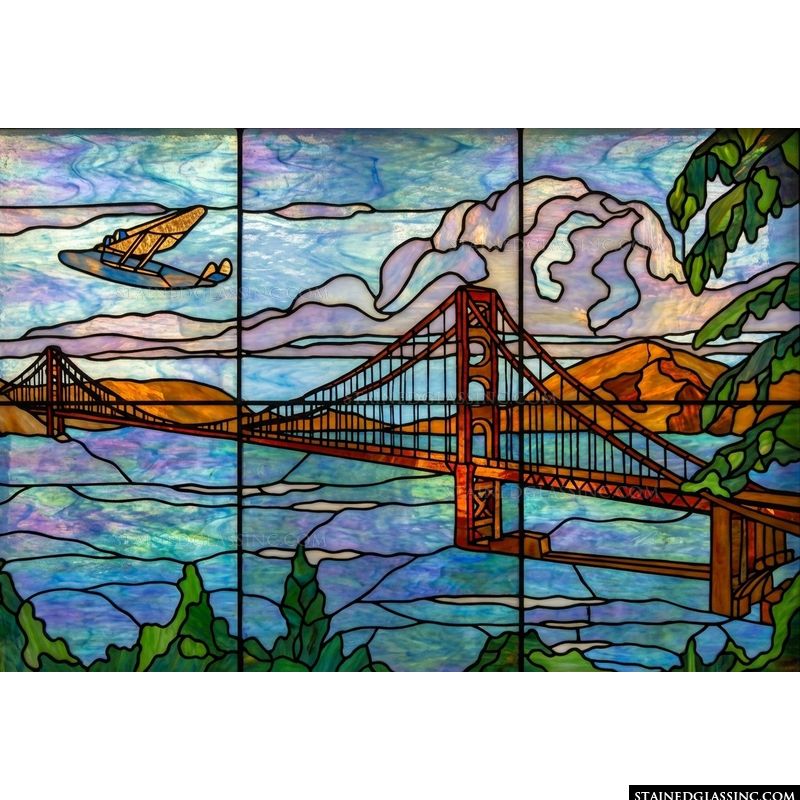 Golden Gate Bridge and Seaplane