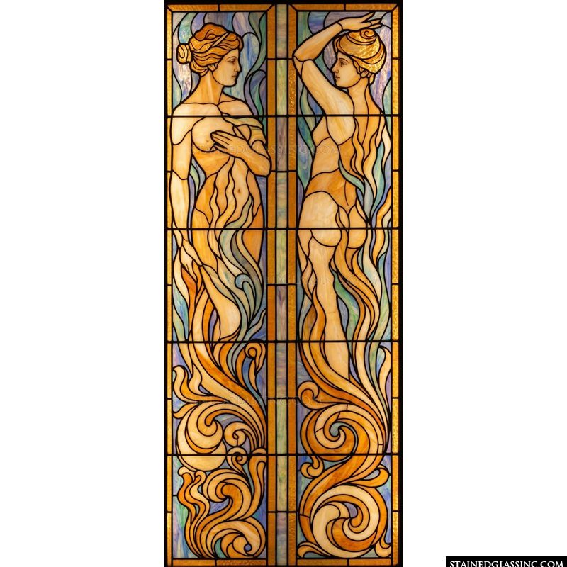 Elegant Art Nouveau Classical Figures