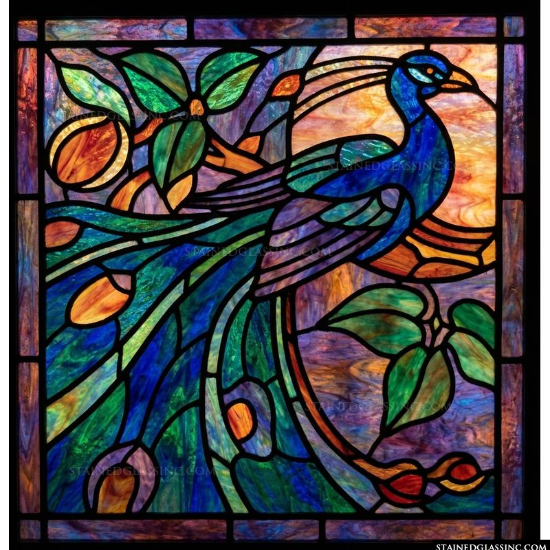 Peacock Amidst Foliage