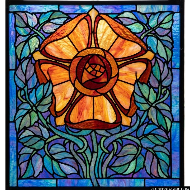 Amber Rose Floral Ornament