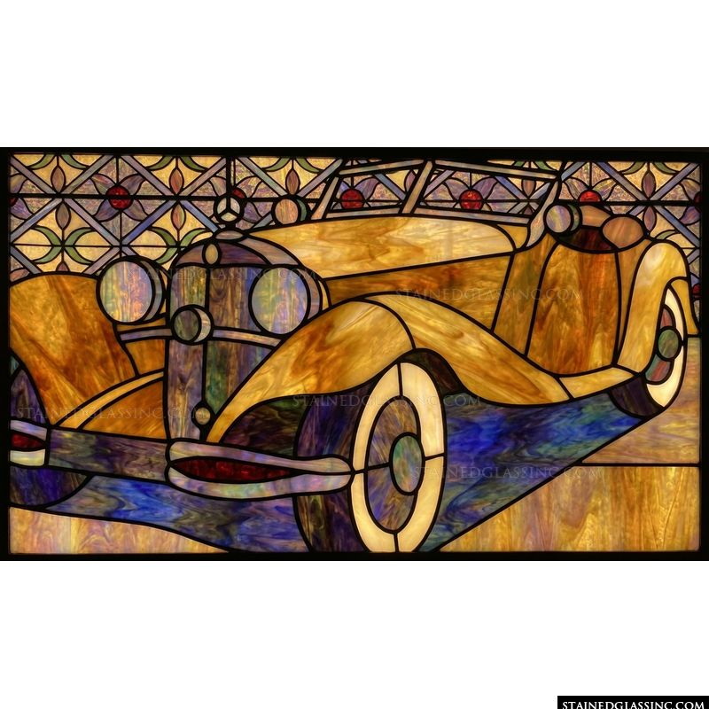 Vintage Automobile Decorative Insert