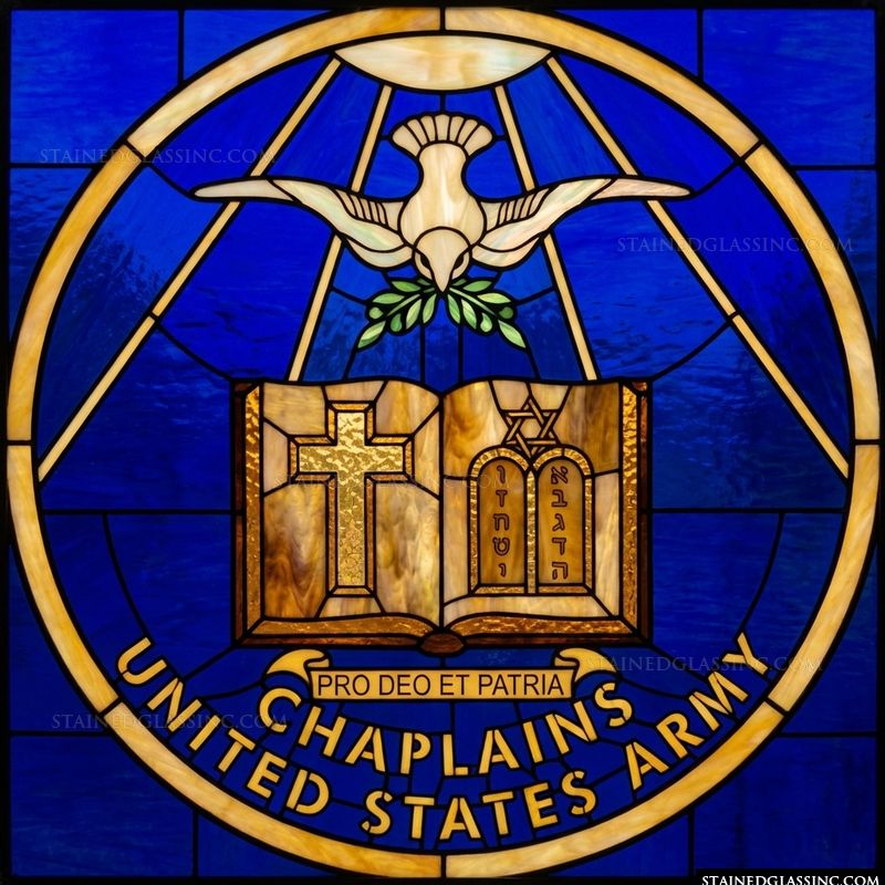 US Army Chaplains Stained Glass Window