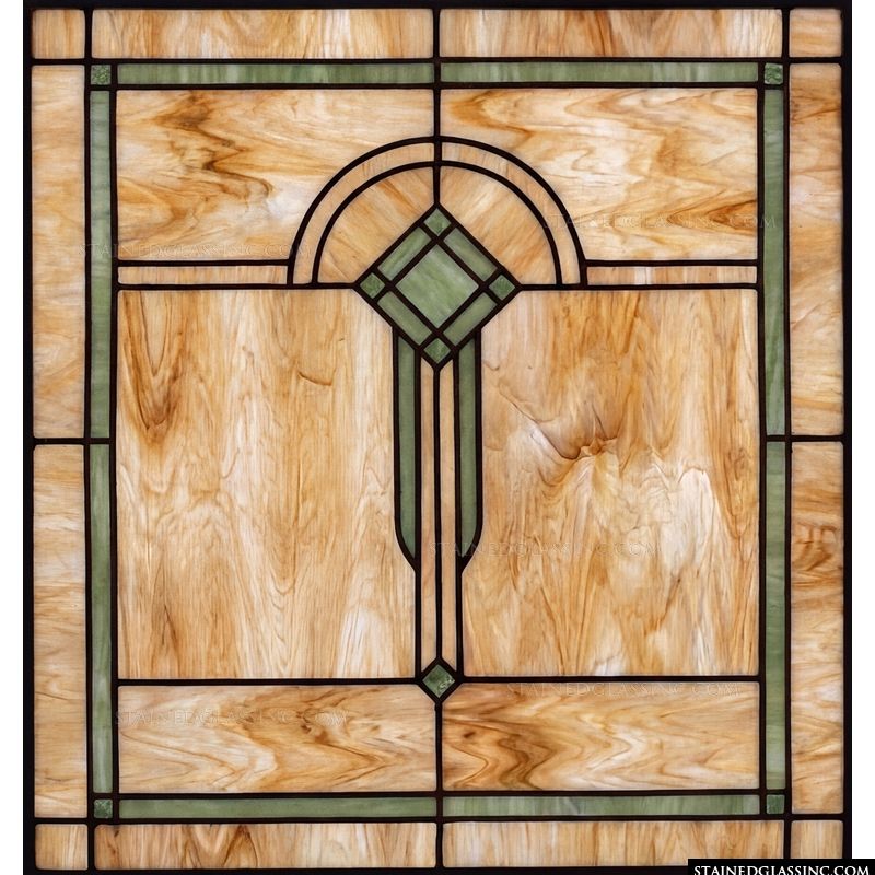 Geometric Amber and Sage Arts and Crafts