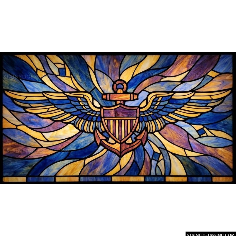 U.S. Navy Emblem with Anchor and Wings