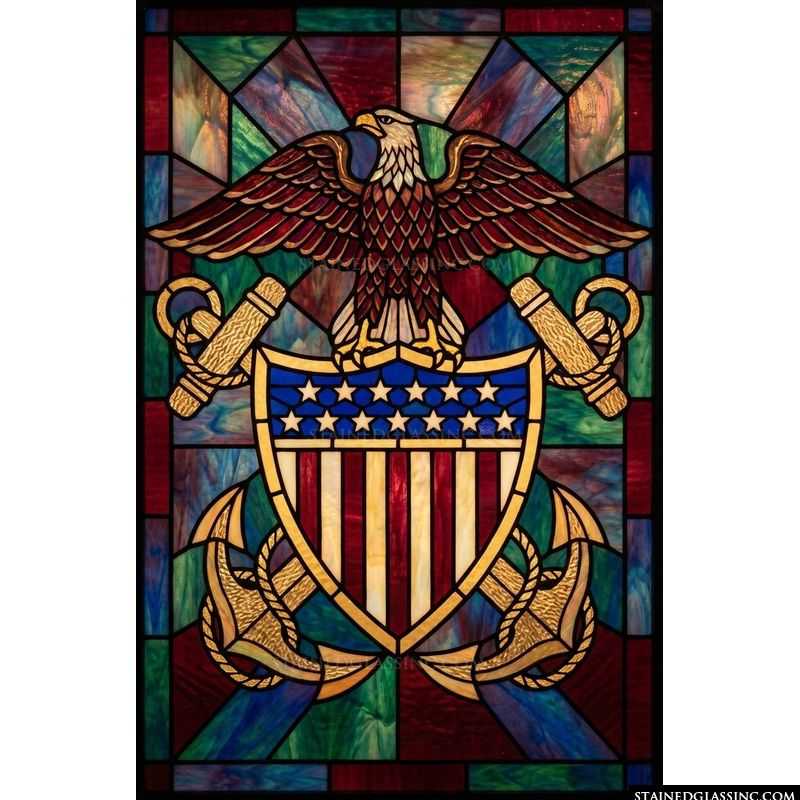 American Eagle with Navy Emblem