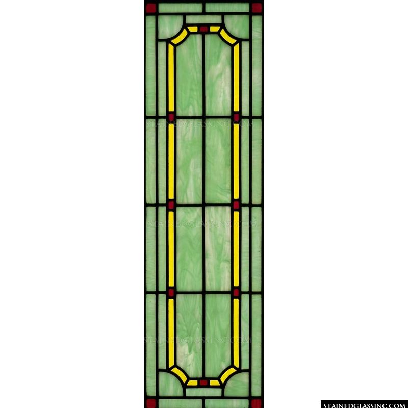 Geometric Mint and Gold Border