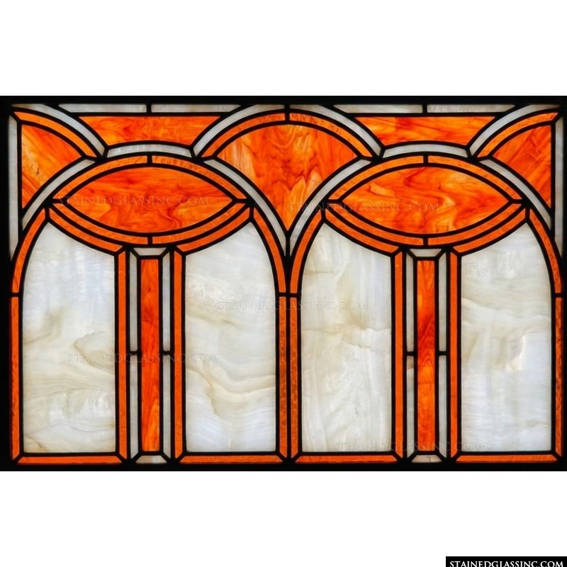 Amber and Cream Geometric Arches