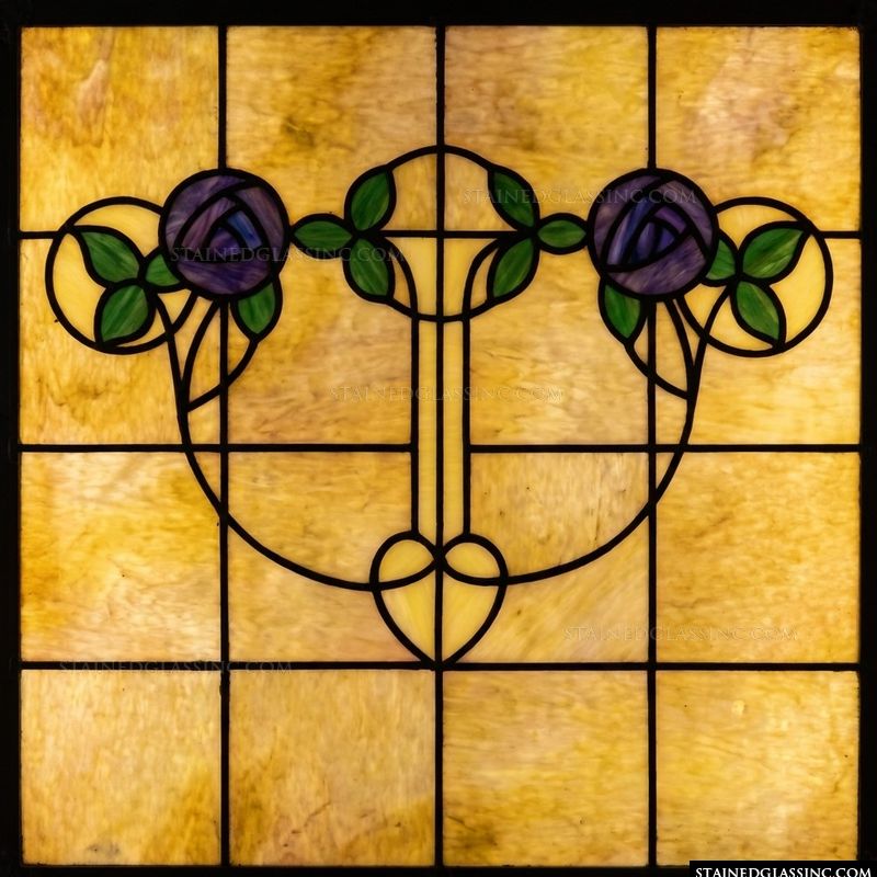 Twin Roses in Amber and Gold