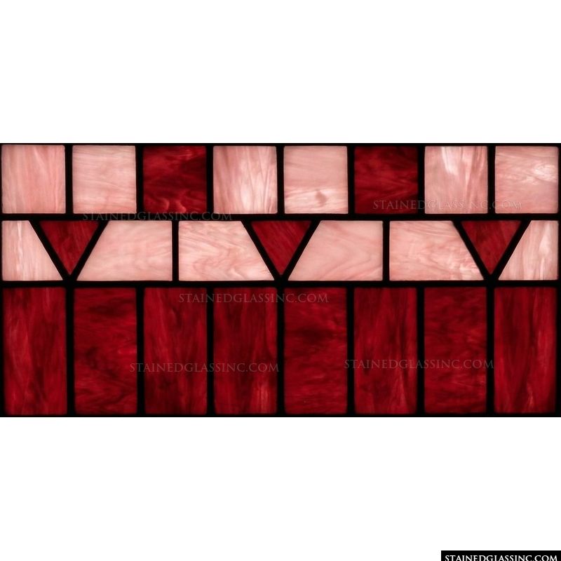 Geometric Crimson and Blush Border