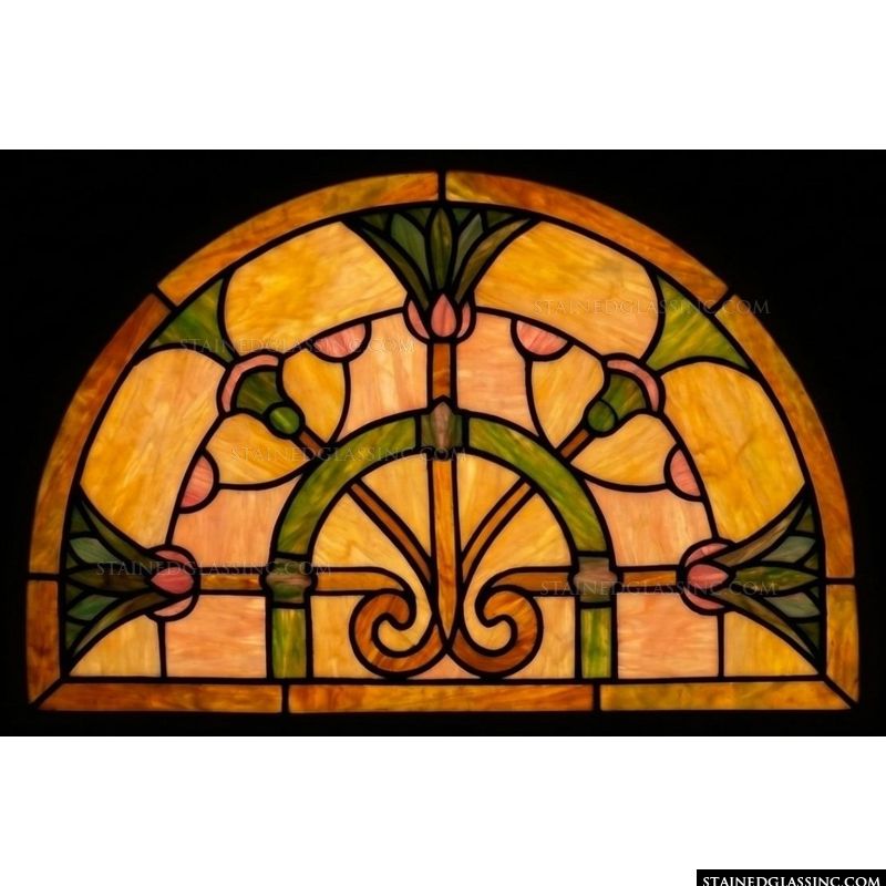 Art Nouveau Floral Fan