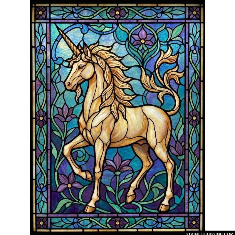 Majestic Unicorn in Enchanted Forest