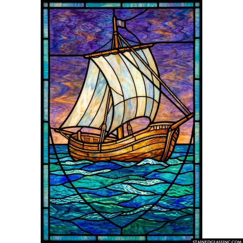 Sailing Ship on Turbulent Waters