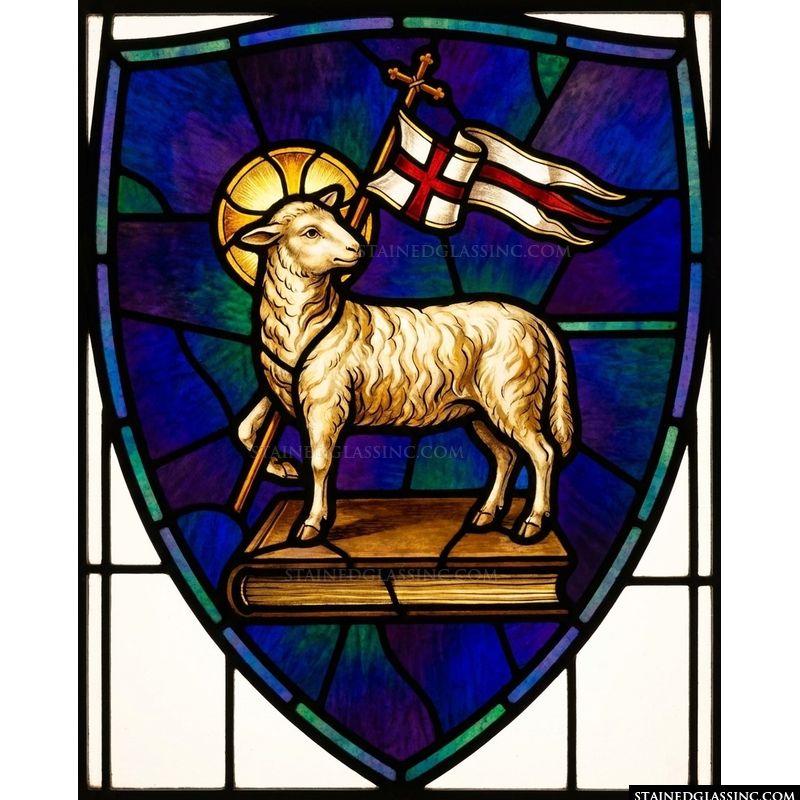 Agnus Dei with Cross Banner