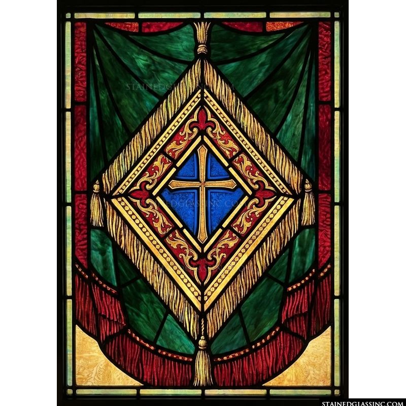 Cross with Golden Drapery