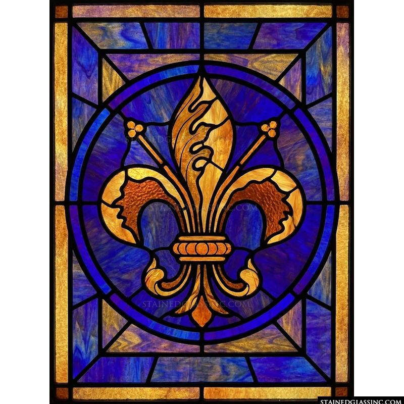 Golden Fleur-de-Lis Medallion
