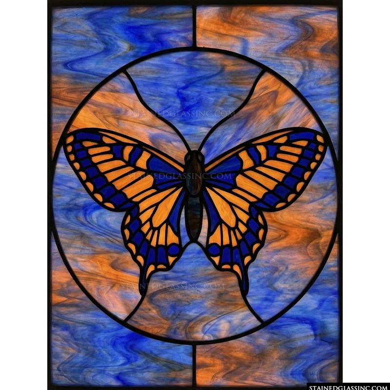 Butterfly in Cobalt and Amber