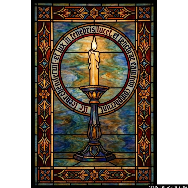 Candle and Latin Scripture