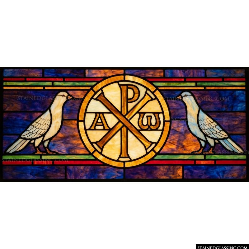 Chi Rho with Doves