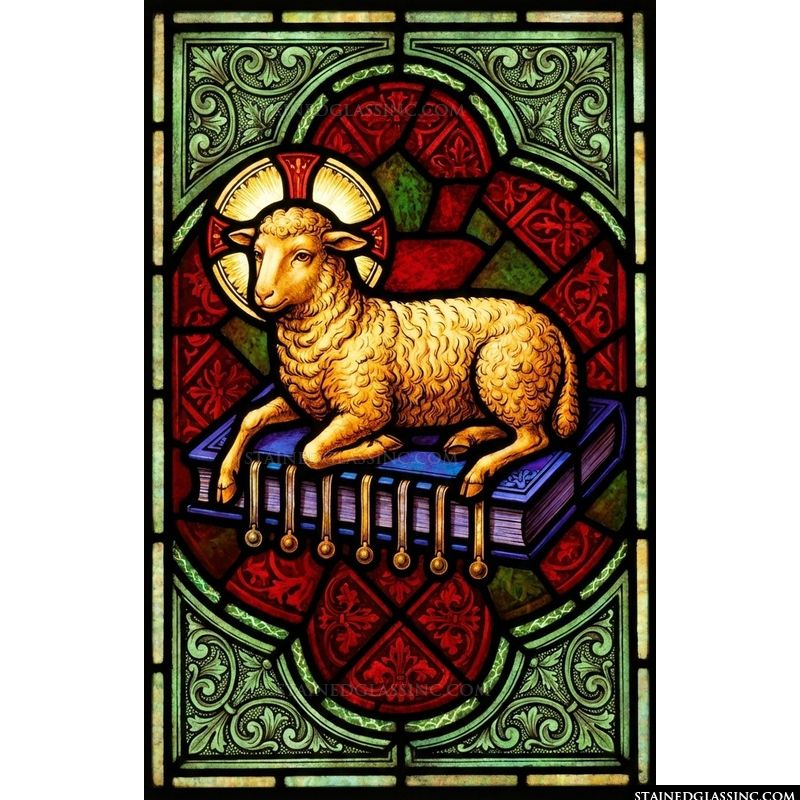 Agnus Dei Resting on the Seven-Sealed Book