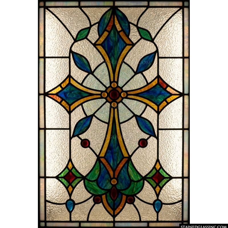 Ornate Cross with Jewel-Toned Accents