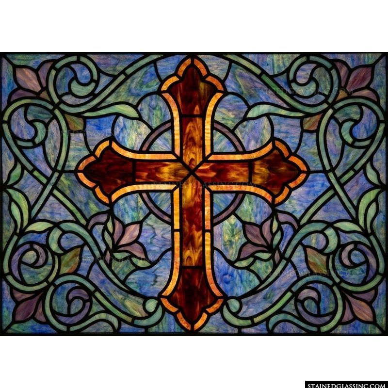Cross with Floral Flourishes