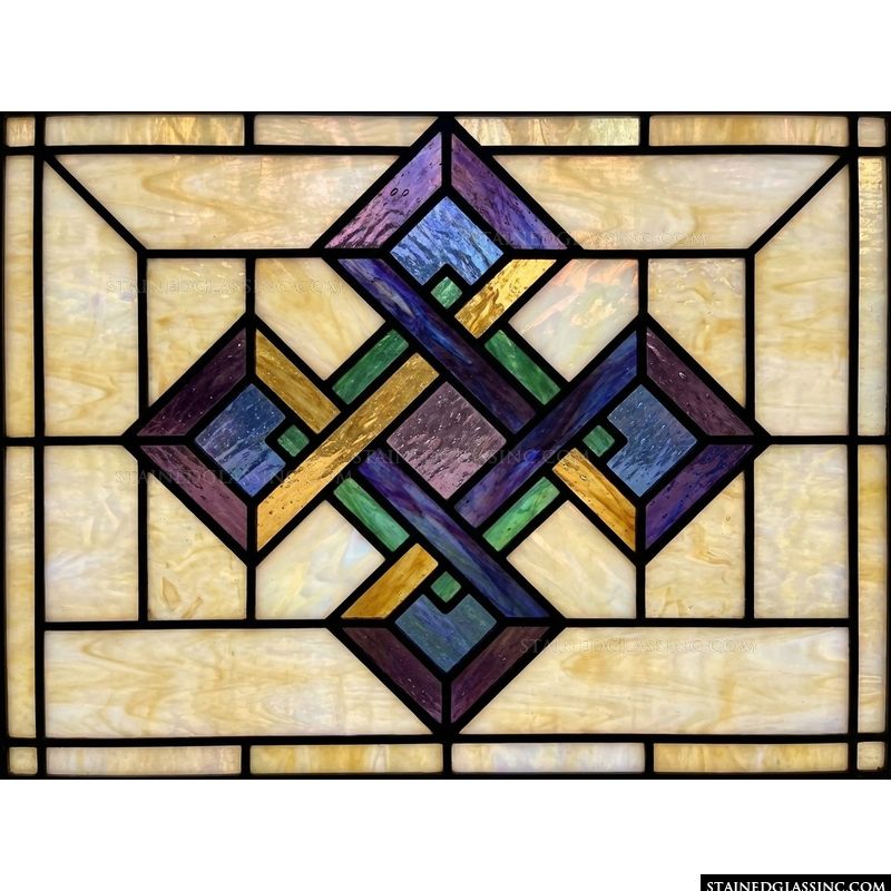 Interlocking Geometric Diamond Pattern