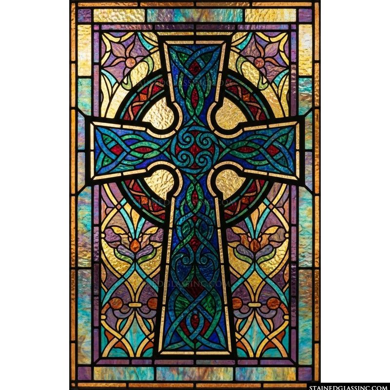 Celtic Cross with Luminous Interlace