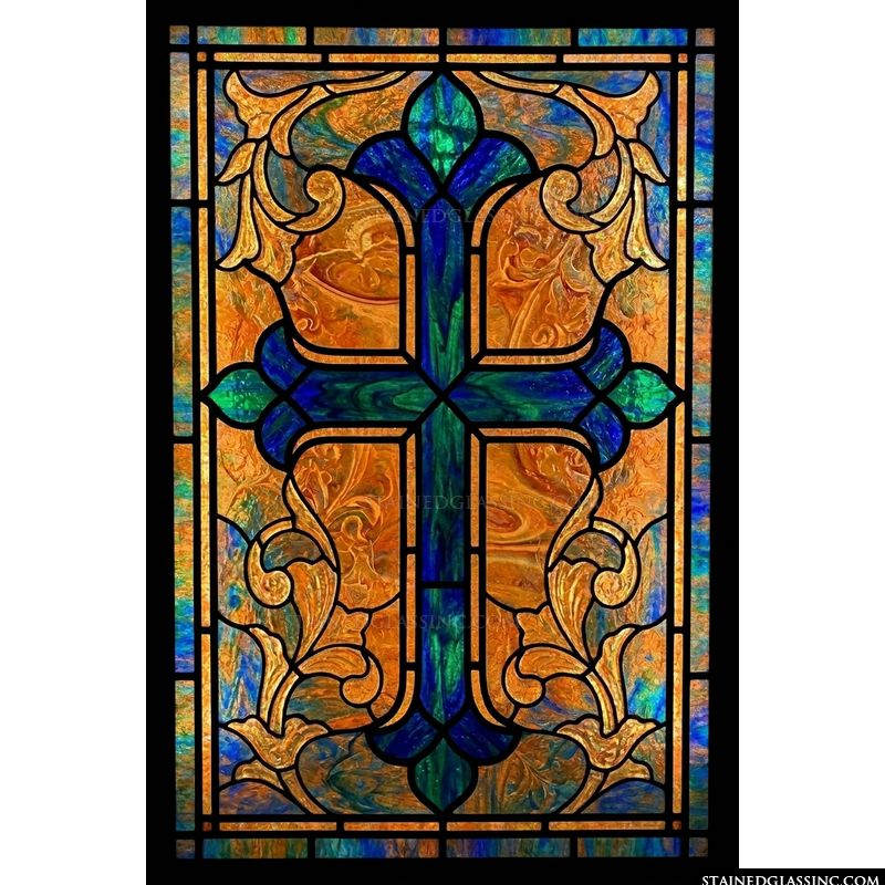 Ornate Cross with Acanthus Flourishes
