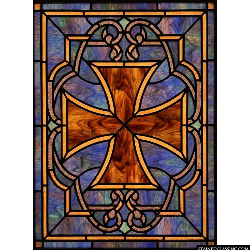 Maltese Cross in Amber